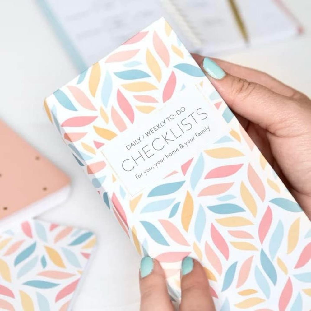 Colorful Leaf Pattern Checklist Notebook by Passionate Penny Pincher (3 months)